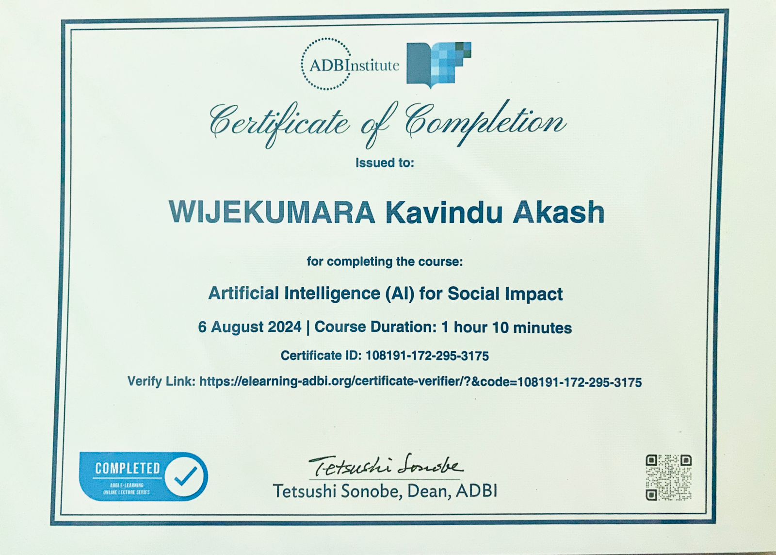 AI for Social Impact - ADBI