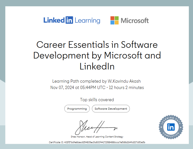 Career Essentials in Software Development