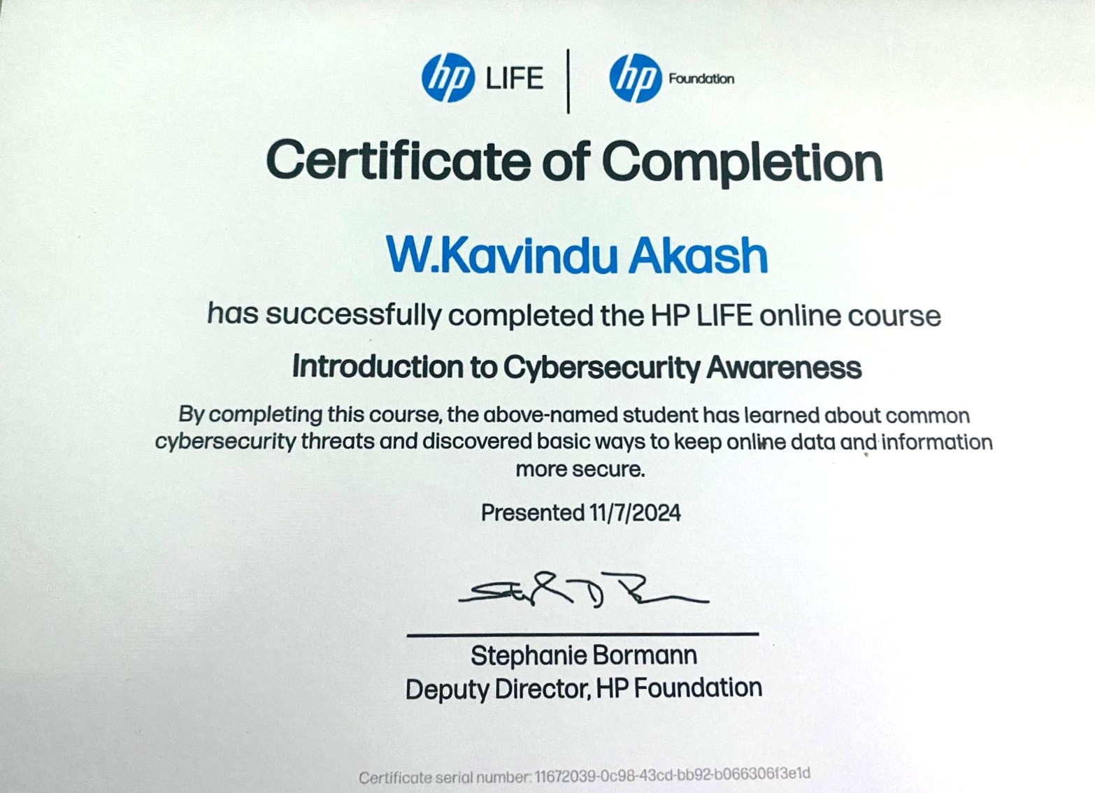 Cybersecurity Awareness - HP LIFE