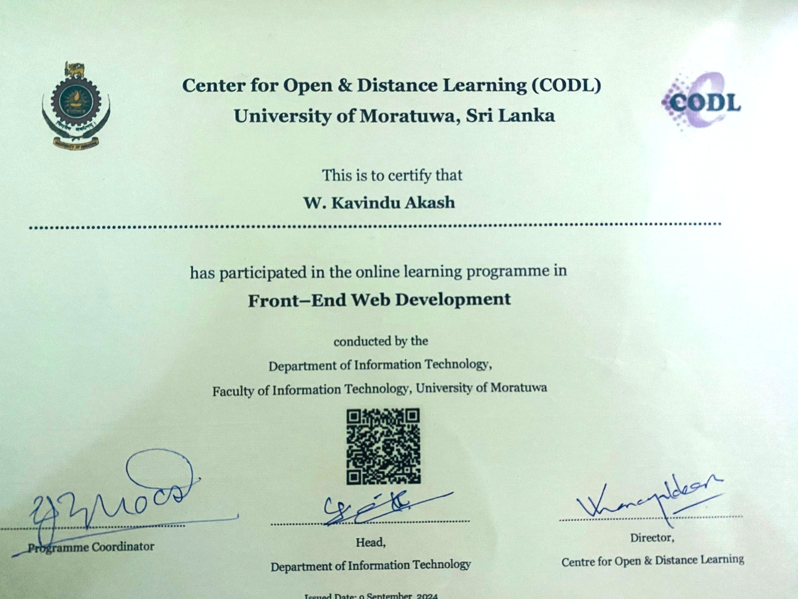 Front-End Web Development - UoM