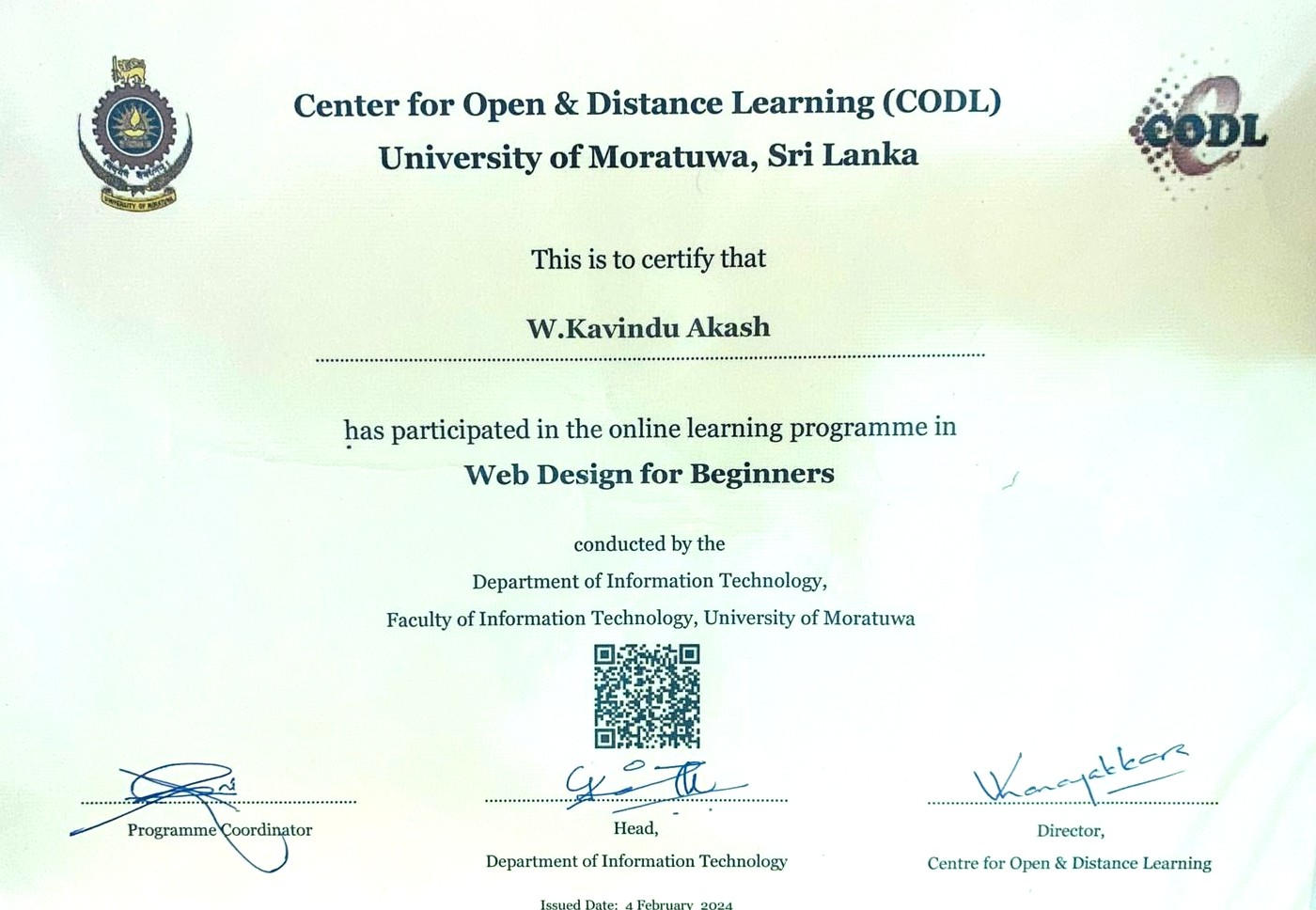 Web Learners Programme - UoM
