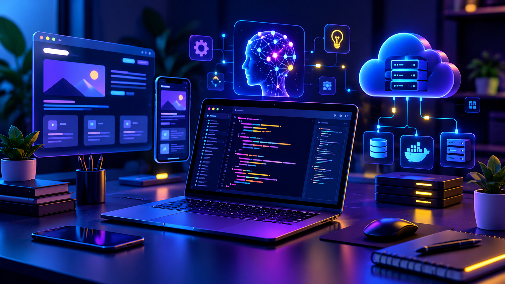 Software development, artificial intelligence, cloud computing and technology